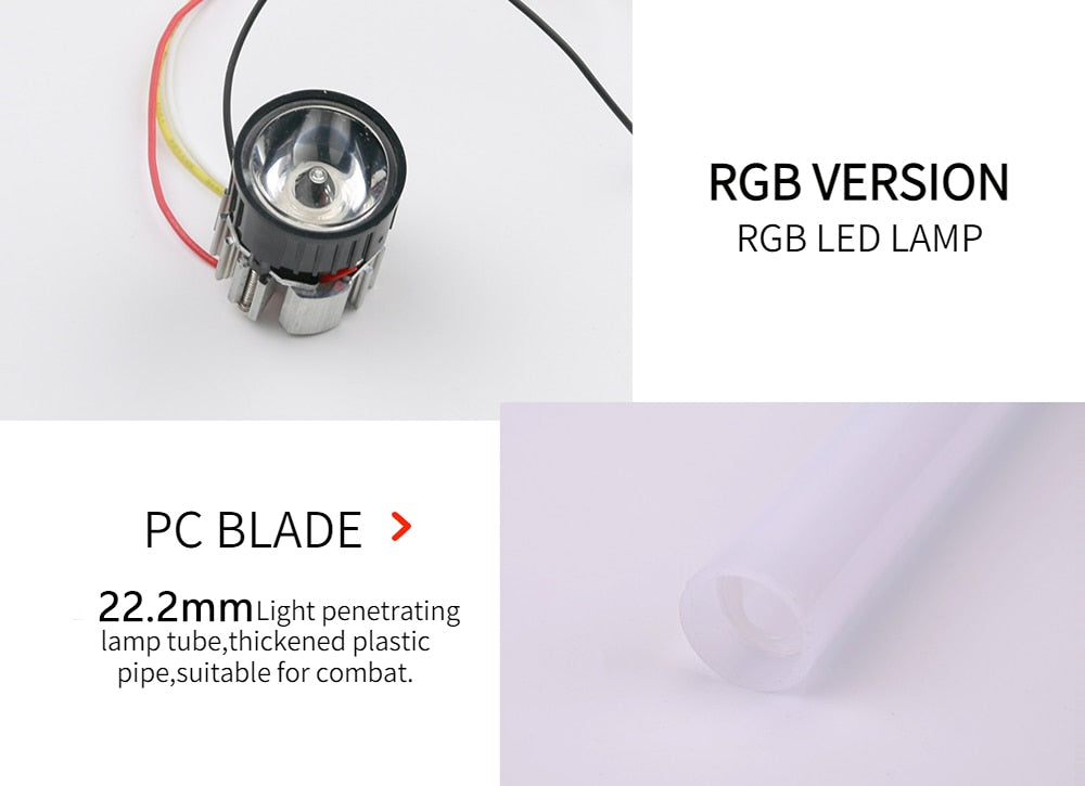 RGB Metal Laser Sword Saber | Sound Effect Light Stick | 14-Color Changes
